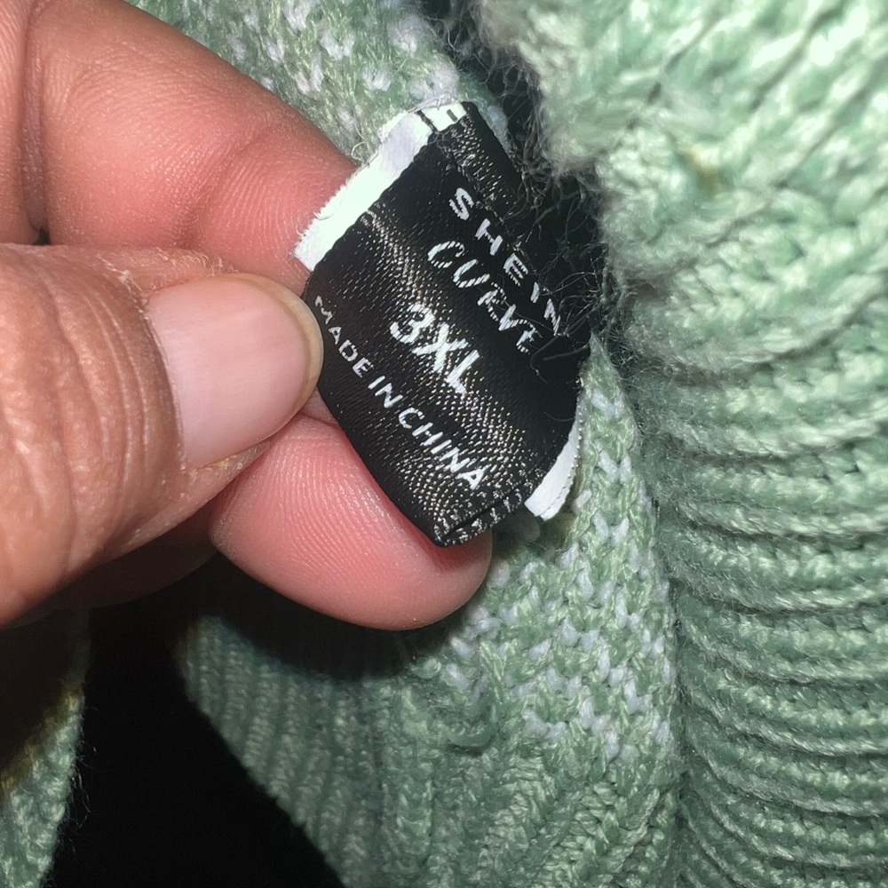 SHEIN Green Cloud Pattern Sweater - Picture 5 of 5